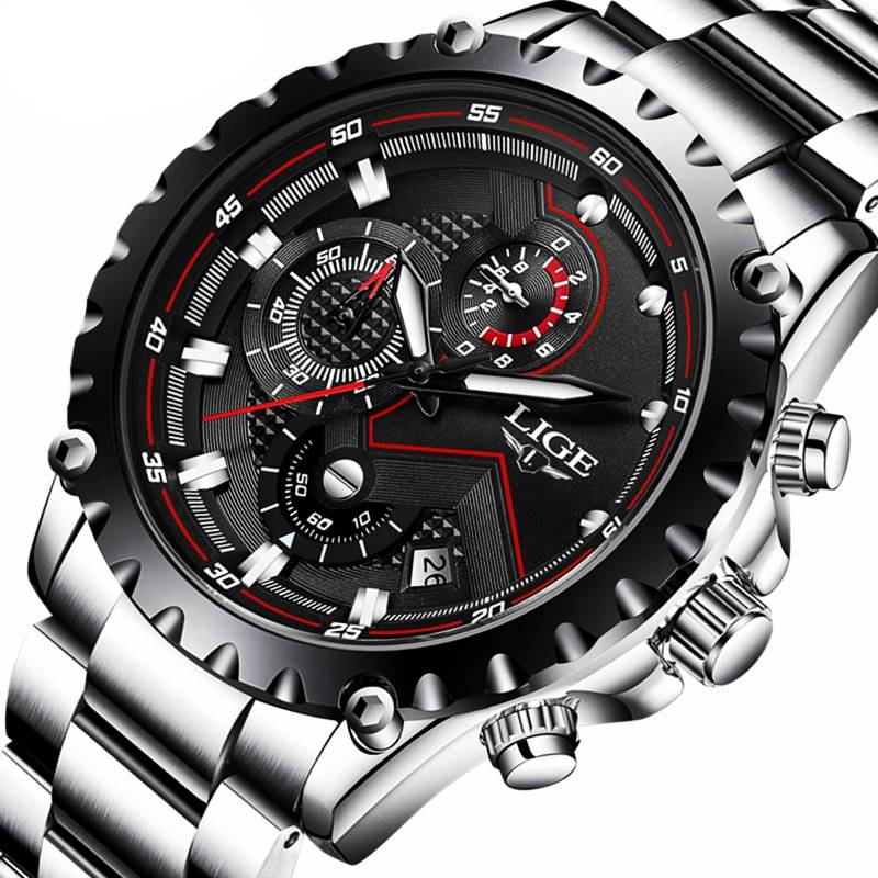LIGE Fashion Military Waterproof Men's Watch Lige Men's Wrist Watches
