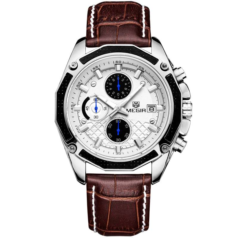 Quartz Watches for Men with Chronograph Megir