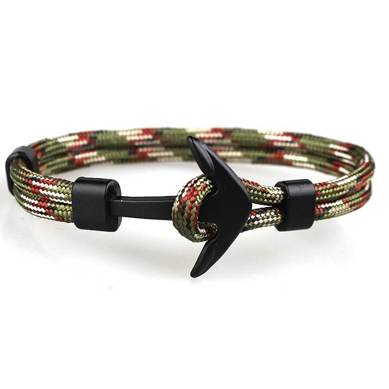 Black Anchor Shaped Bracelets for Men Men's Bracelets Men's Jewelry