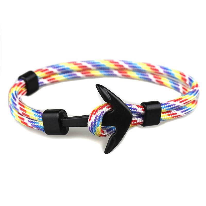Black Anchor Shaped Bracelets for Men Men's Bracelets Men's Jewelry