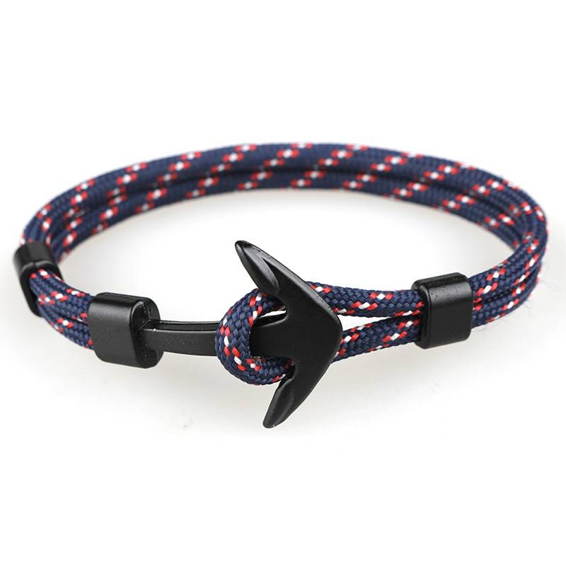Black Anchor Shaped Bracelets for Men Men's Bracelets Men's Jewelry