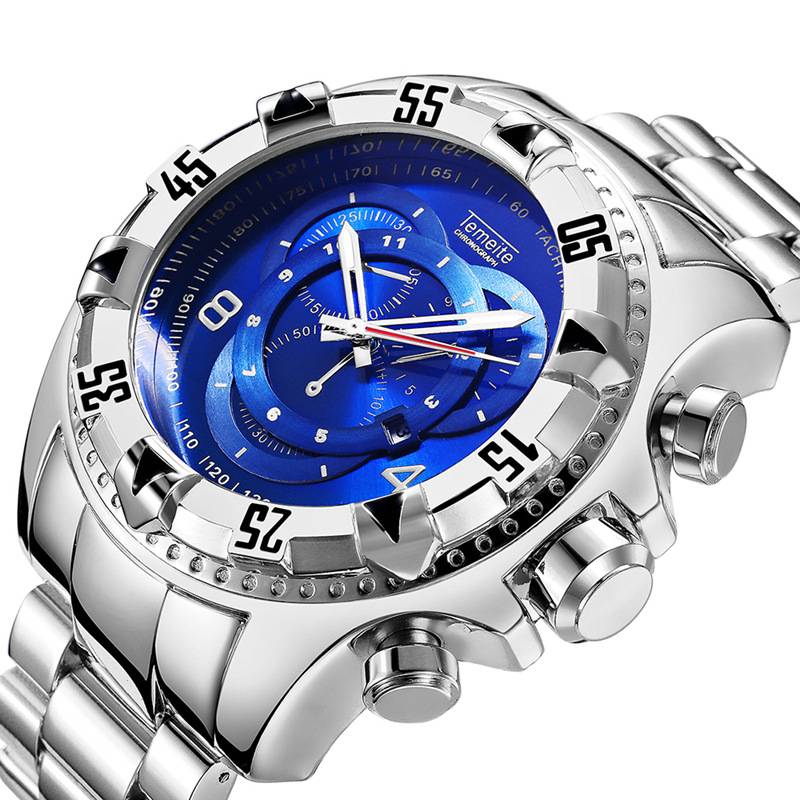 Men's Luxury Waterproof Big Dial Watches Men's Wrist Watches