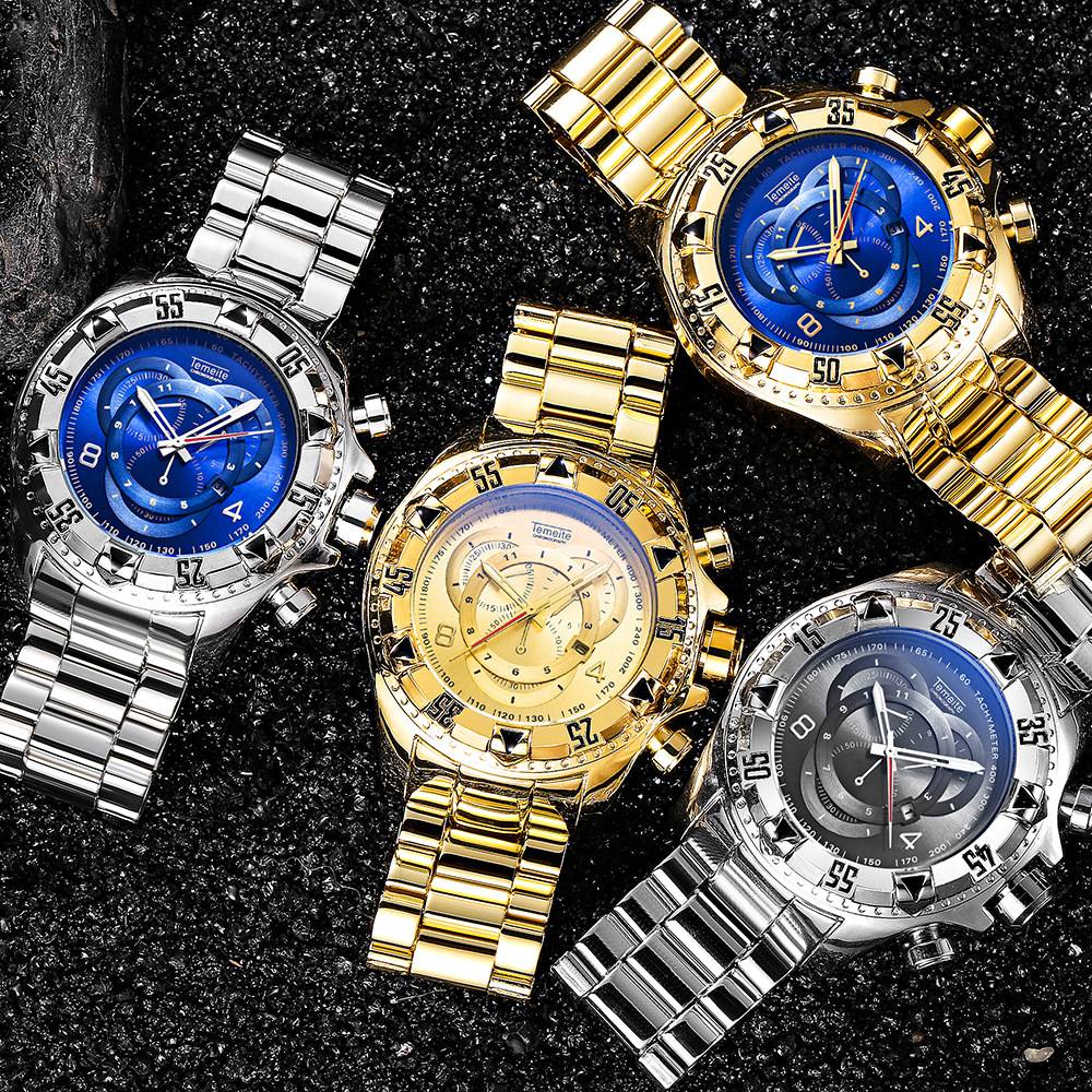 Men's Luxury Waterproof Big Dial Watches Men's Wrist Watches