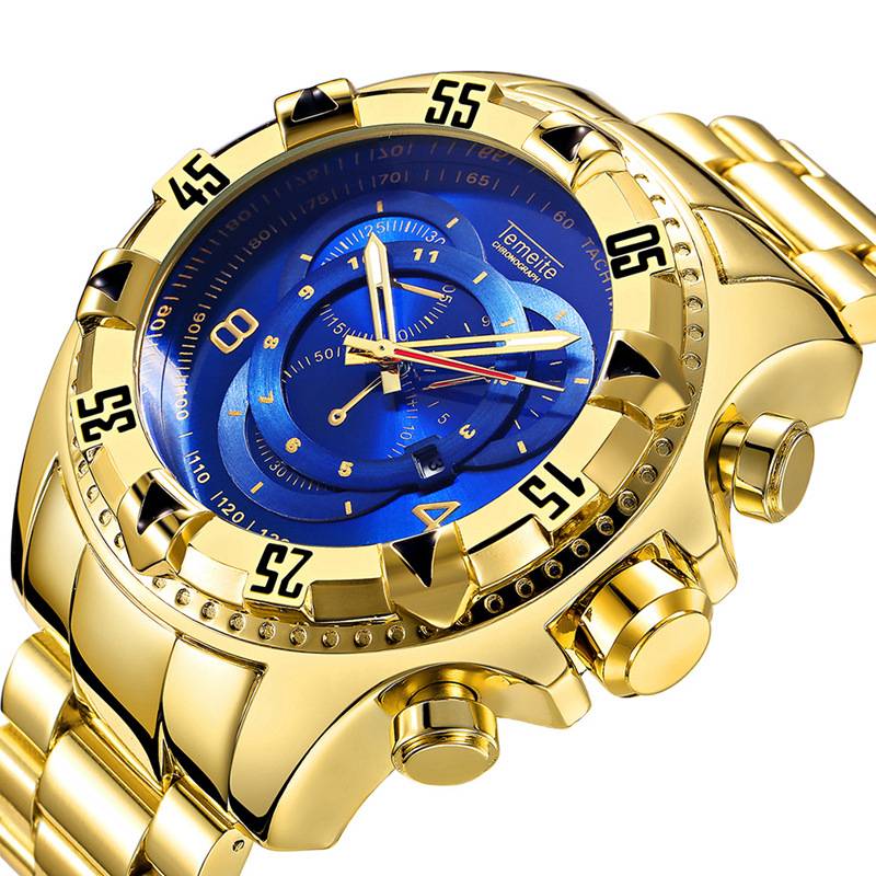 Men's Luxury Waterproof Big Dial Watches Men's Wrist Watches