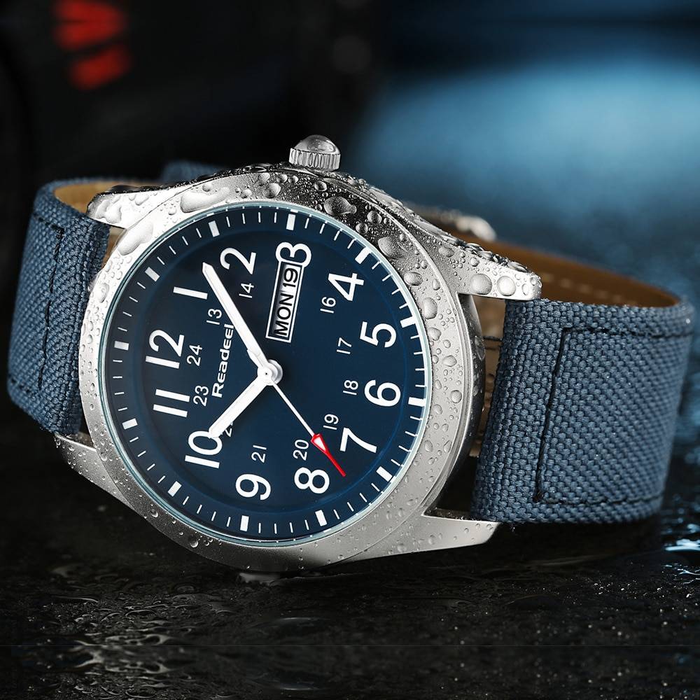 Textile Quartz Band Watches for Men Men's Wrist Watches