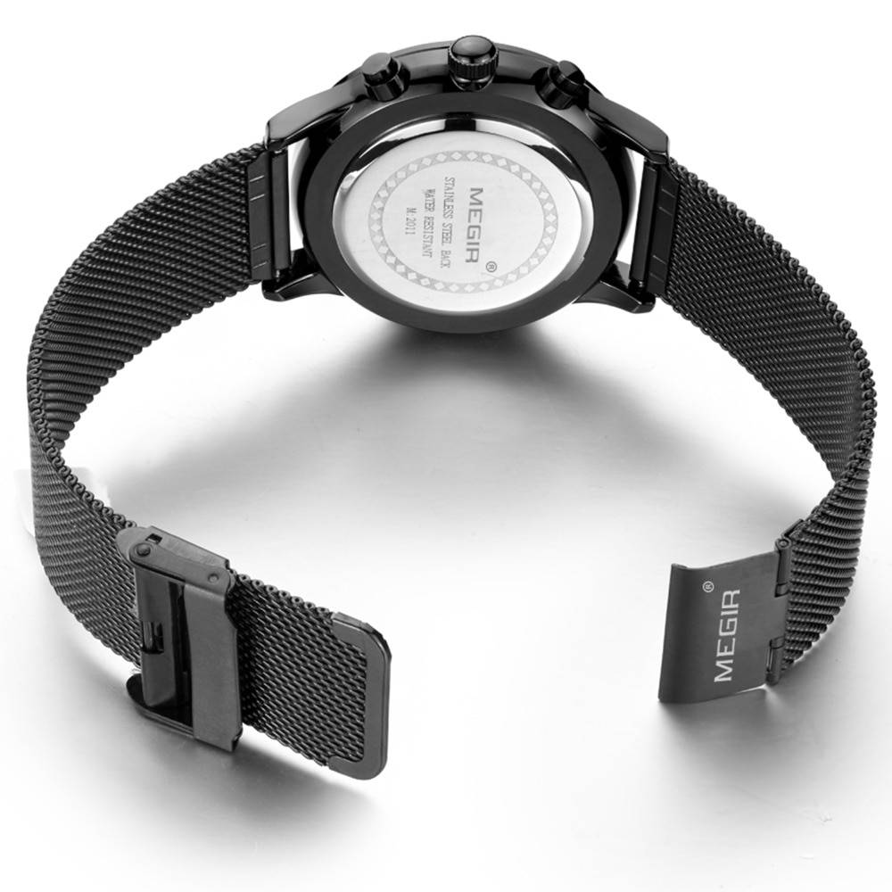 Wristwatches for Men with Metal Mesh Strap Megir Men's Wrist Watches