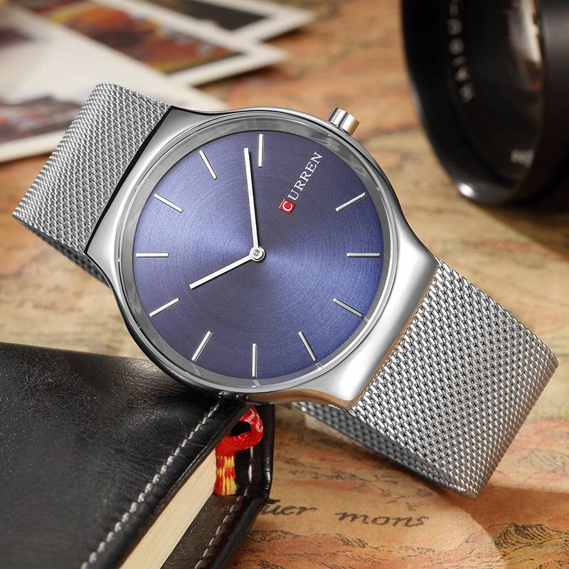 CURREN Men's Ultrathin Stainless Steel Quartz Watch Curren Men's Wrist Watches