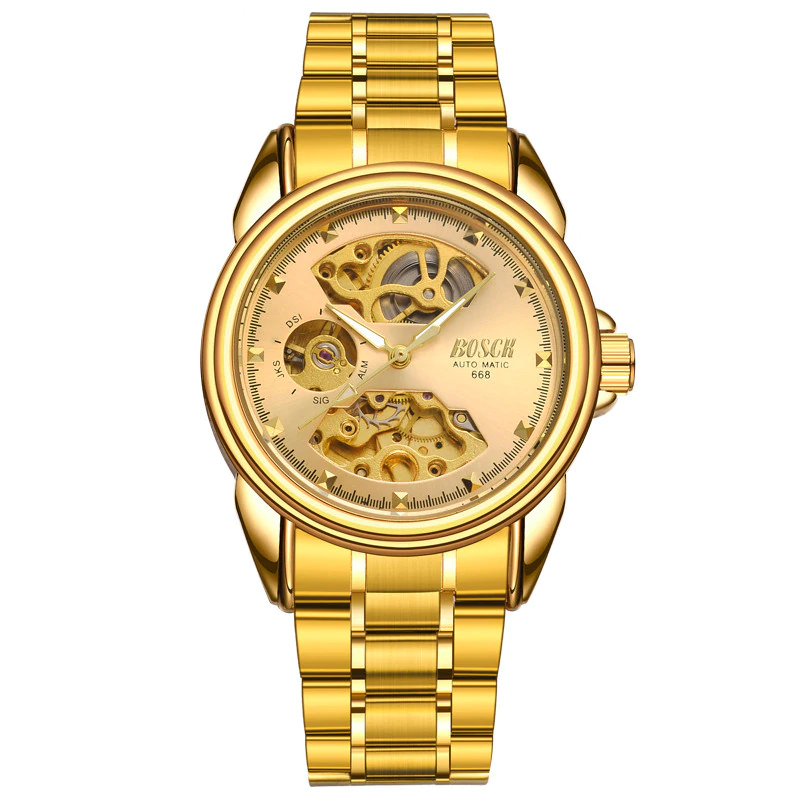 Waterproof Mechanical Stainless Steel Watch Men's Wrist Watches