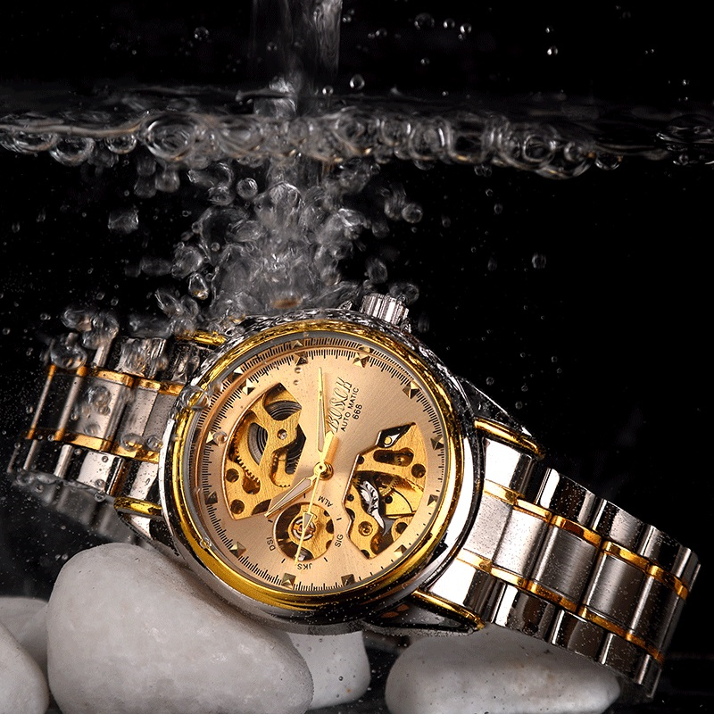 Waterproof Mechanical Stainless Steel Watch Men's Wrist Watches