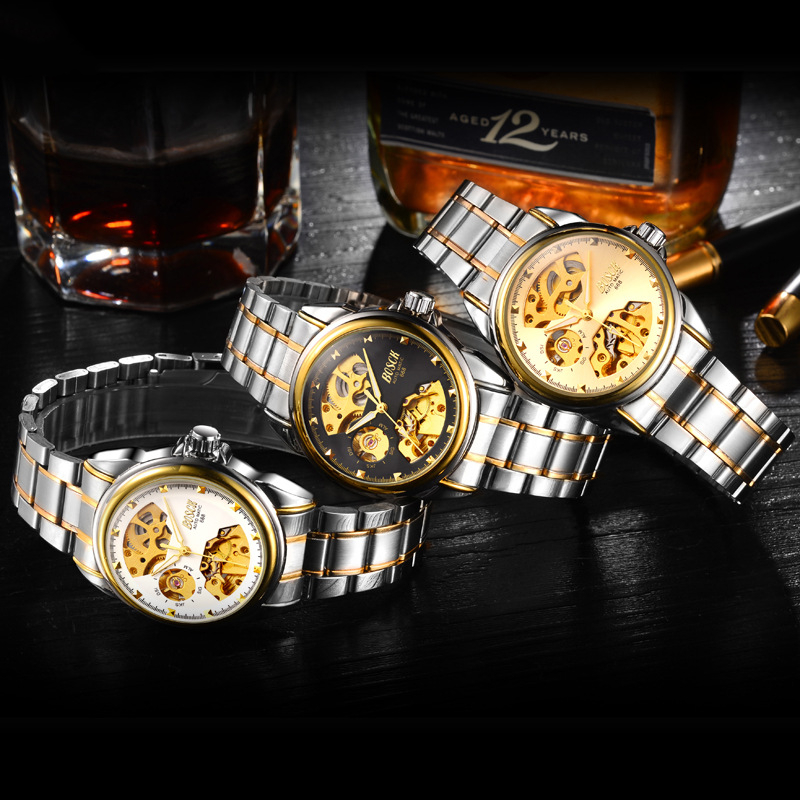 Waterproof Mechanical Stainless Steel Watch Men's Wrist Watches