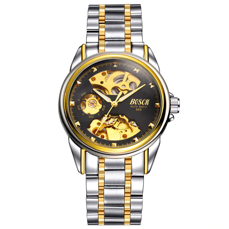Waterproof Mechanical Stainless Steel Watch Men's Wrist Watches