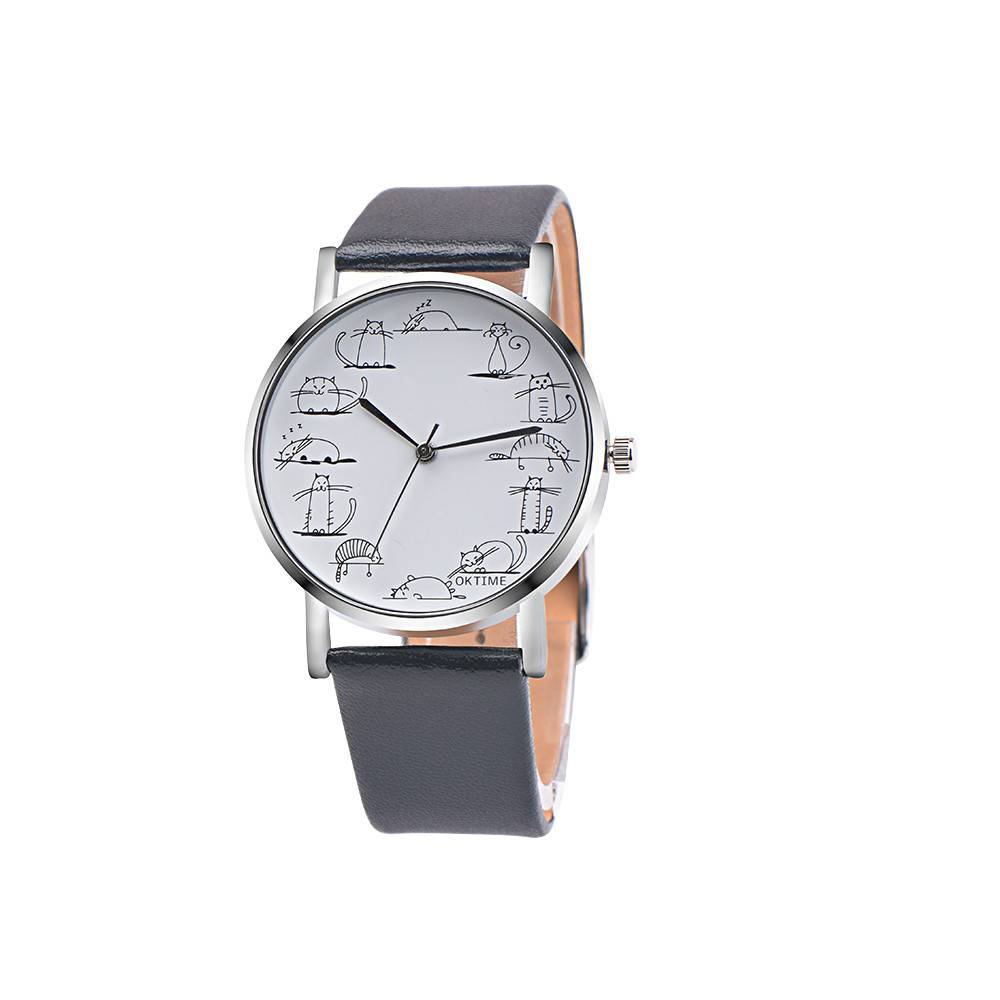Retro Style Women Watch with Cats on Dial Women's Watches