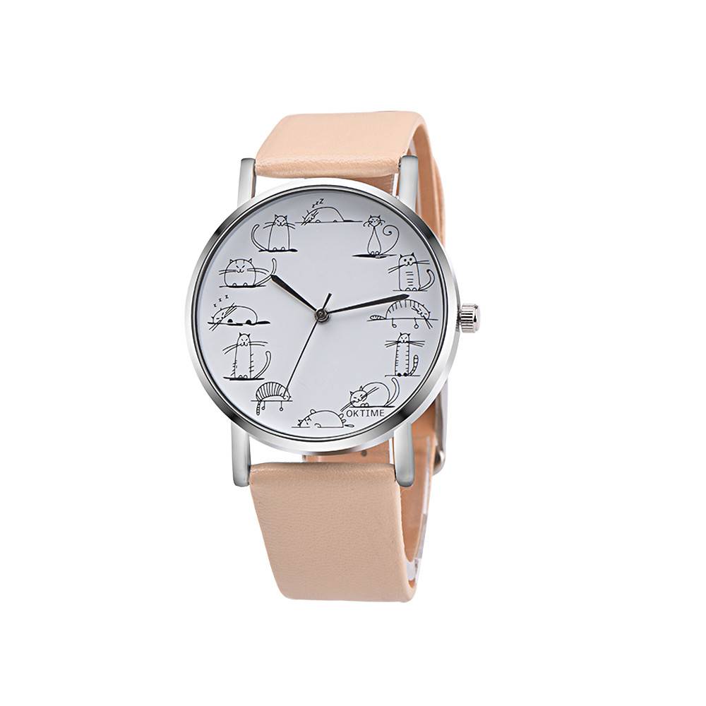Retro Style Women Watch with Cats on Dial Women's Watches