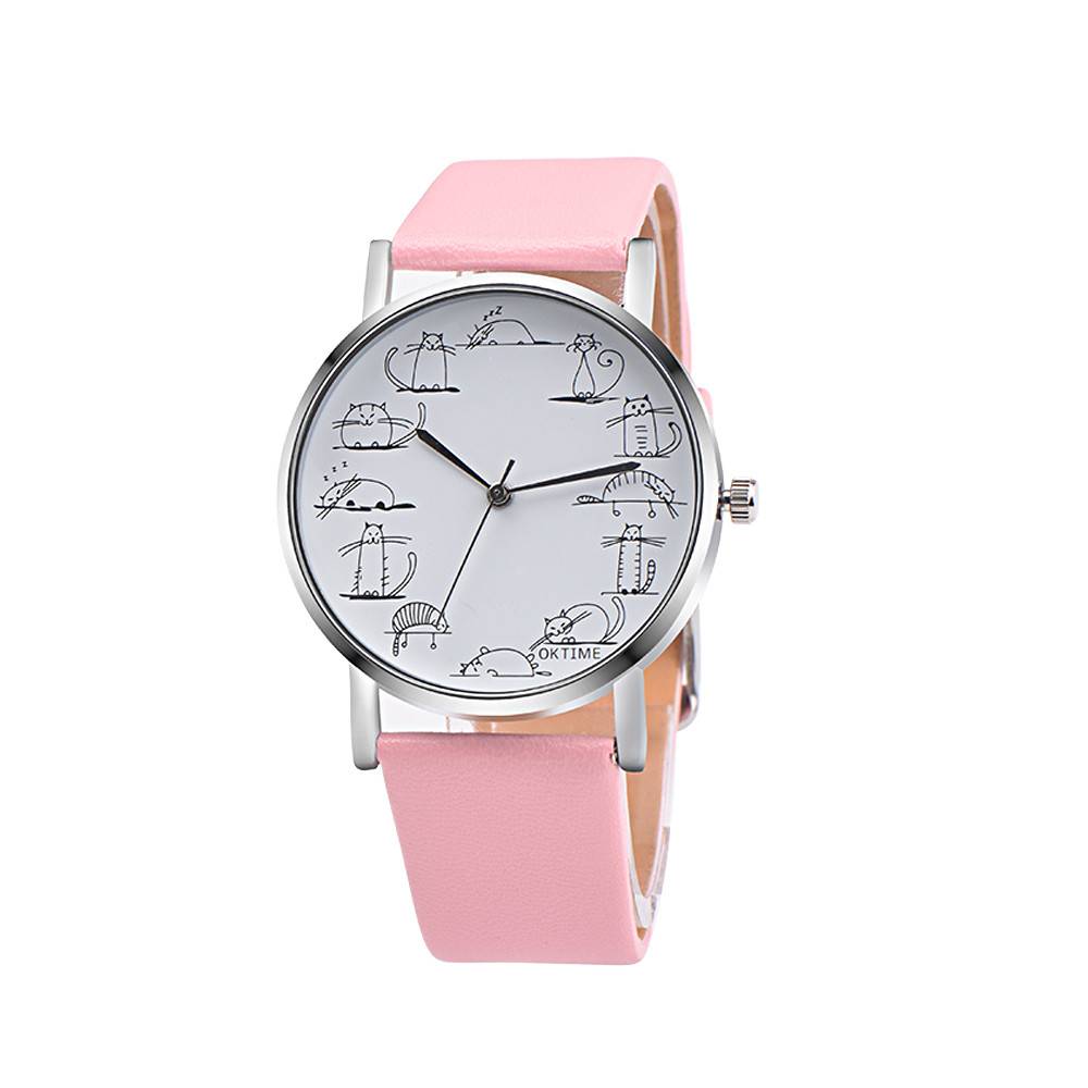 Retro Style Women Watch with Cats on Dial Women's Watches