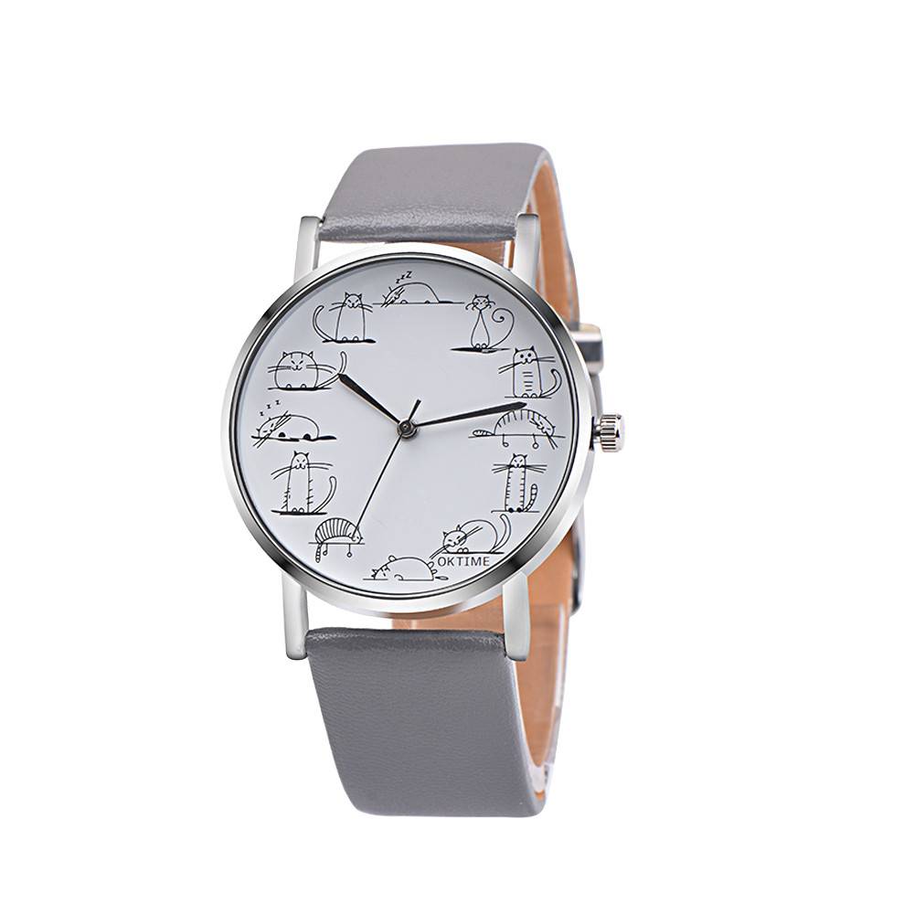 Retro Style Women Watch with Cats on Dial Women's Watches