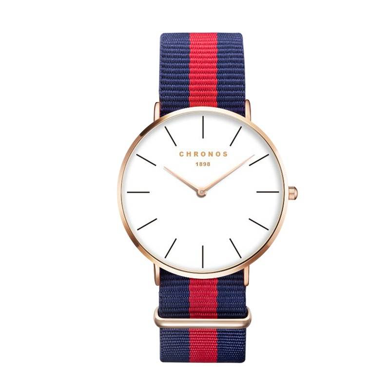 Fashion Ultra-Slim Unisex Nylon Wristwatch Women's Watches