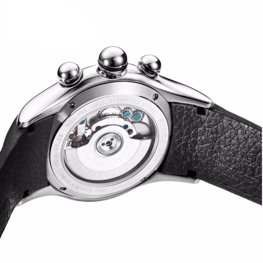REEF TIGER Automatic Tourbillon Skeleton Watch Men's Wrist Watches Reef Tiger