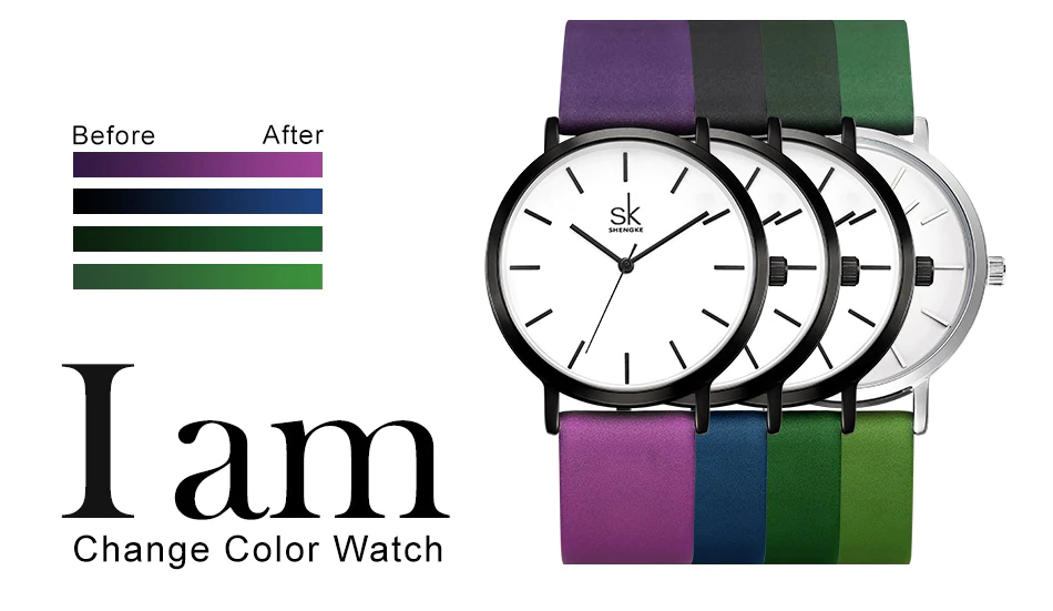 Women's Casual Change Color Band Analog Watches Women's Watches