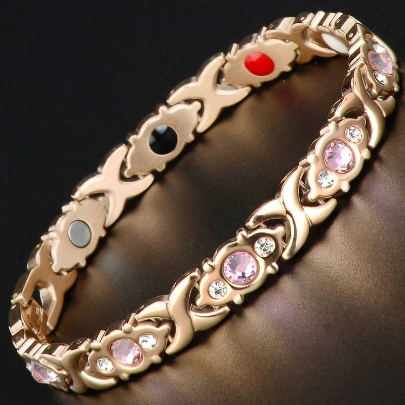 Magnetic Therapy Crystal Gem Women's Bracelet | Jewelry Addicts