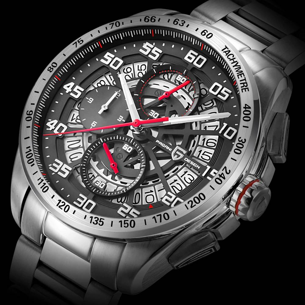 Men's Sports Chronograph Waterproof Quartz Watches Men's Wrist Watches Pagani Design