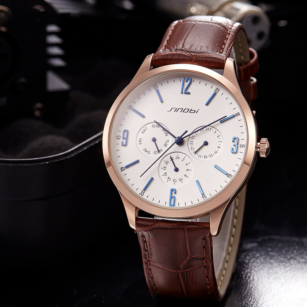 Men's Classic Slim Quartz Watches Men's Wrist Watches Sinobi