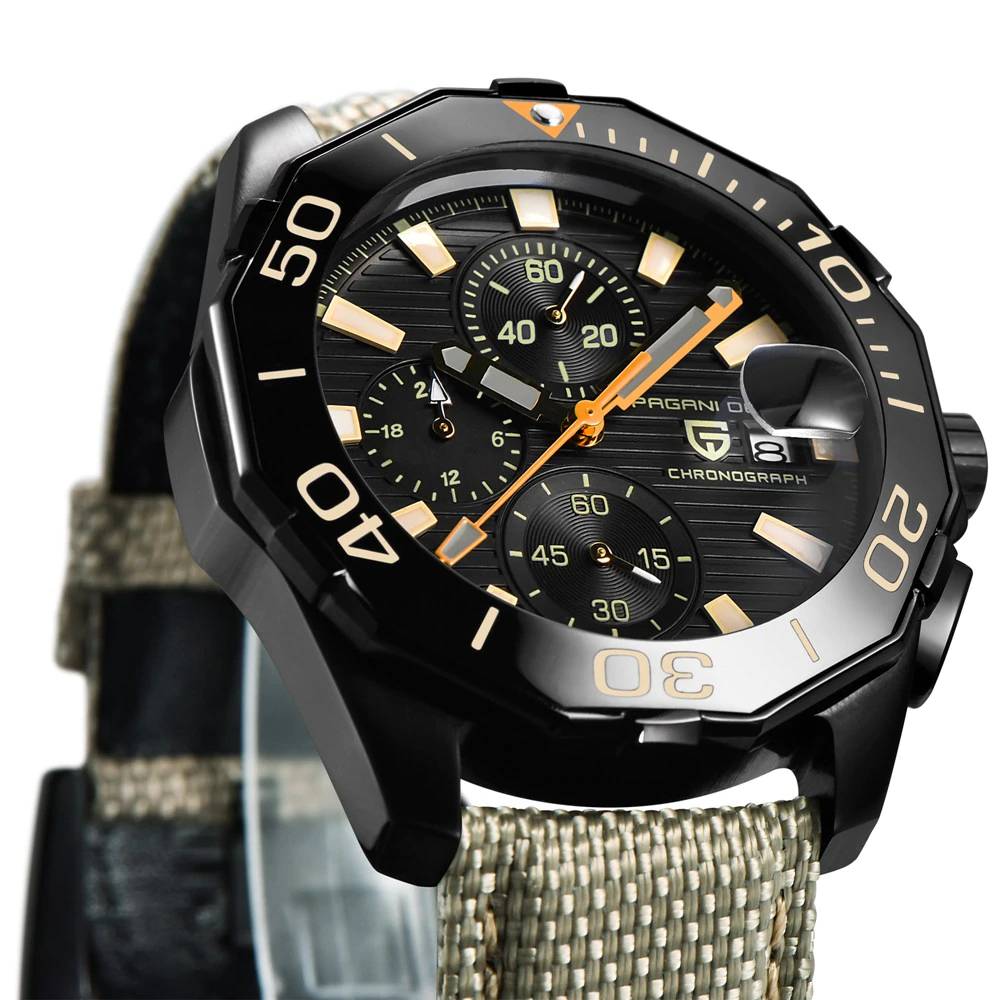 Stainless Steel Business Quartz Waterproof Watches Men's Wrist Watches Pagani Design