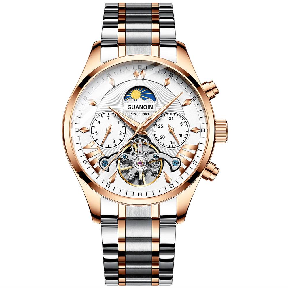 Men's Luxury Automatic Mechanical Tourbillon Watch Guanqin Men's Wrist Watches