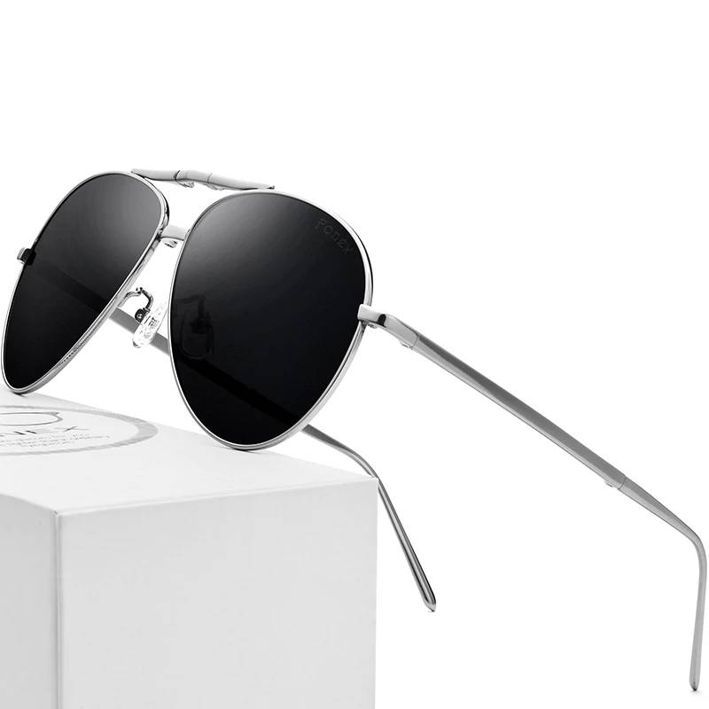 Titanium Polarized Folding Sunglasses Men's Sunglasses