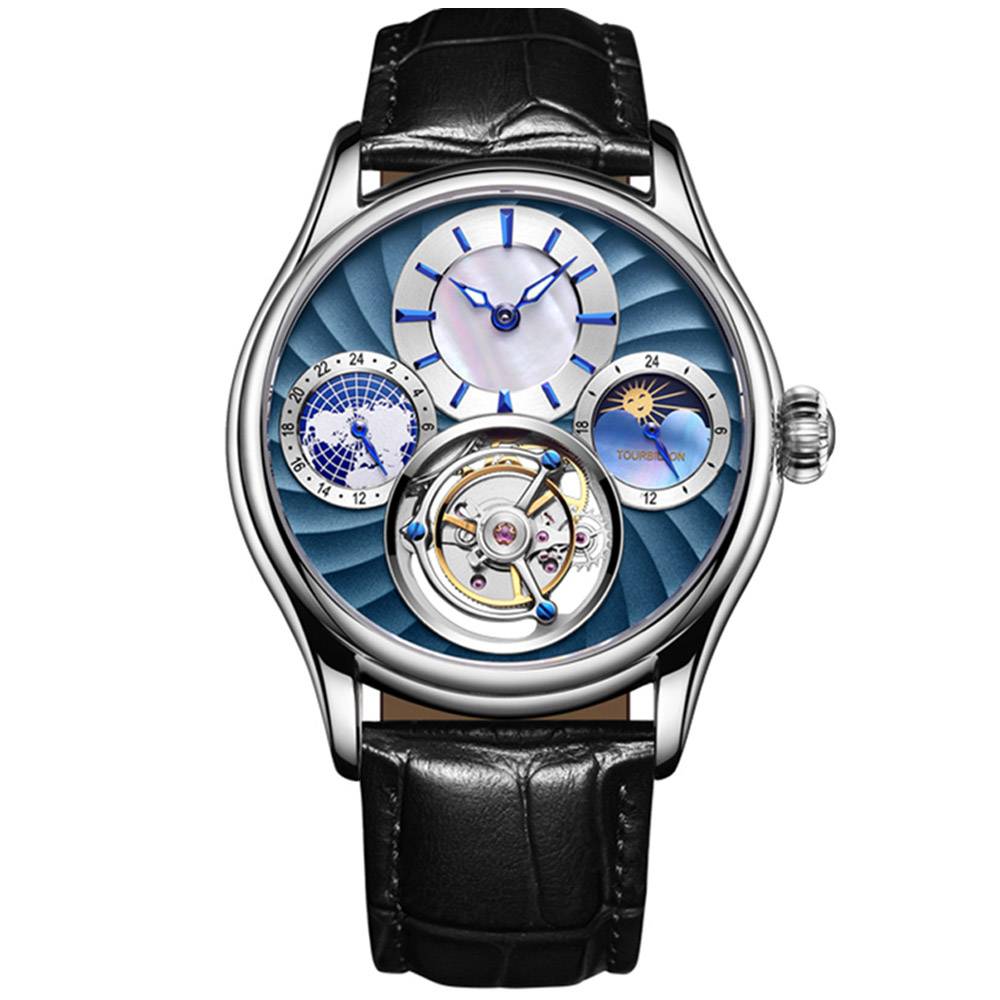 GUANQIN Tourbillon Mechanical Skeleton Luxury Watch Guanqin Men's Wrist Watches