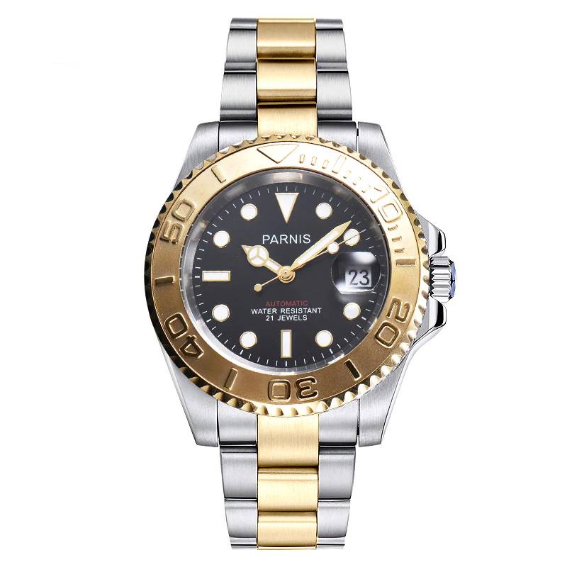 PARNIS Luminous Automatic Mechanical Watch Men's Wrist Watches Parnis