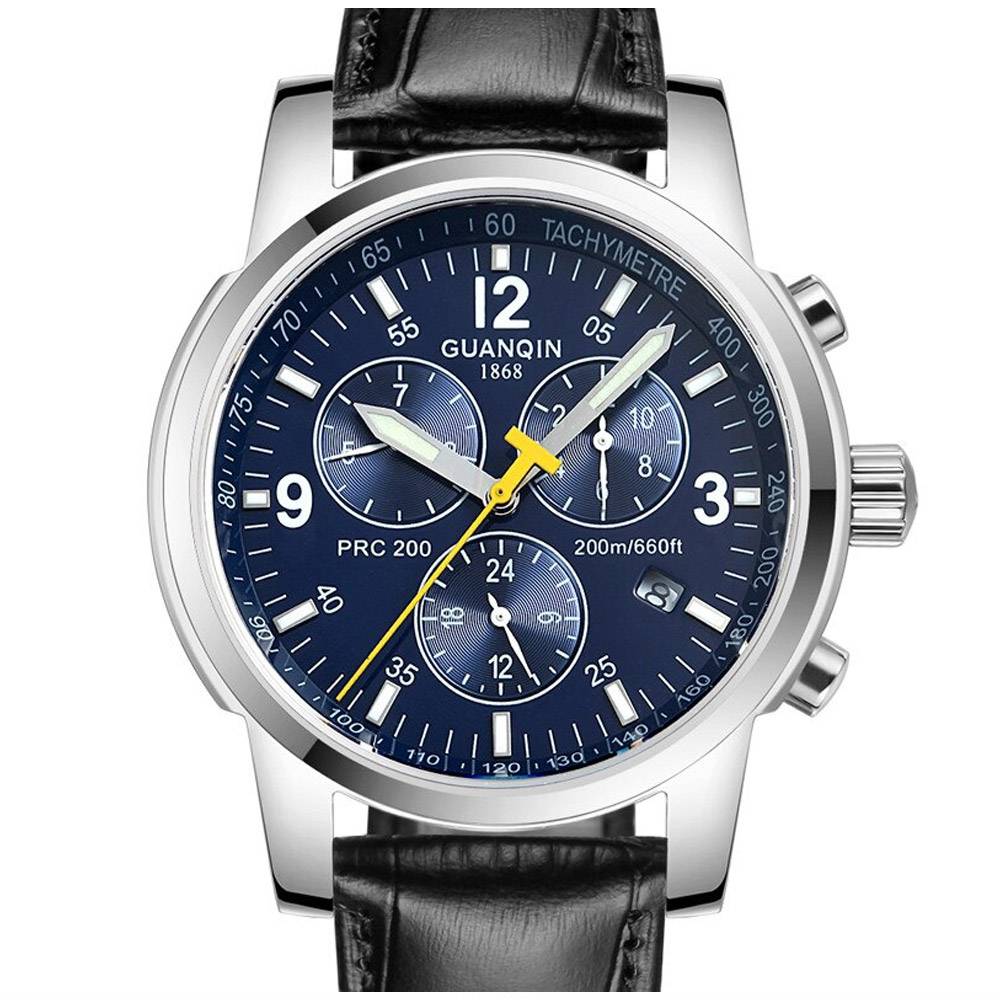 Men's Sport Automatic Mechanical Waterproof Watches Guanqin Men's Wrist Watches