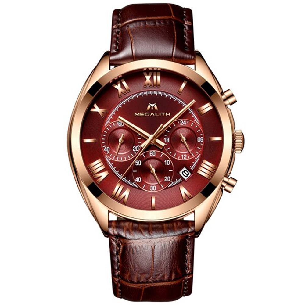 Megalith Fashion Luxury Quartz Waterproof Watch Megalith Men's Wrist Watches