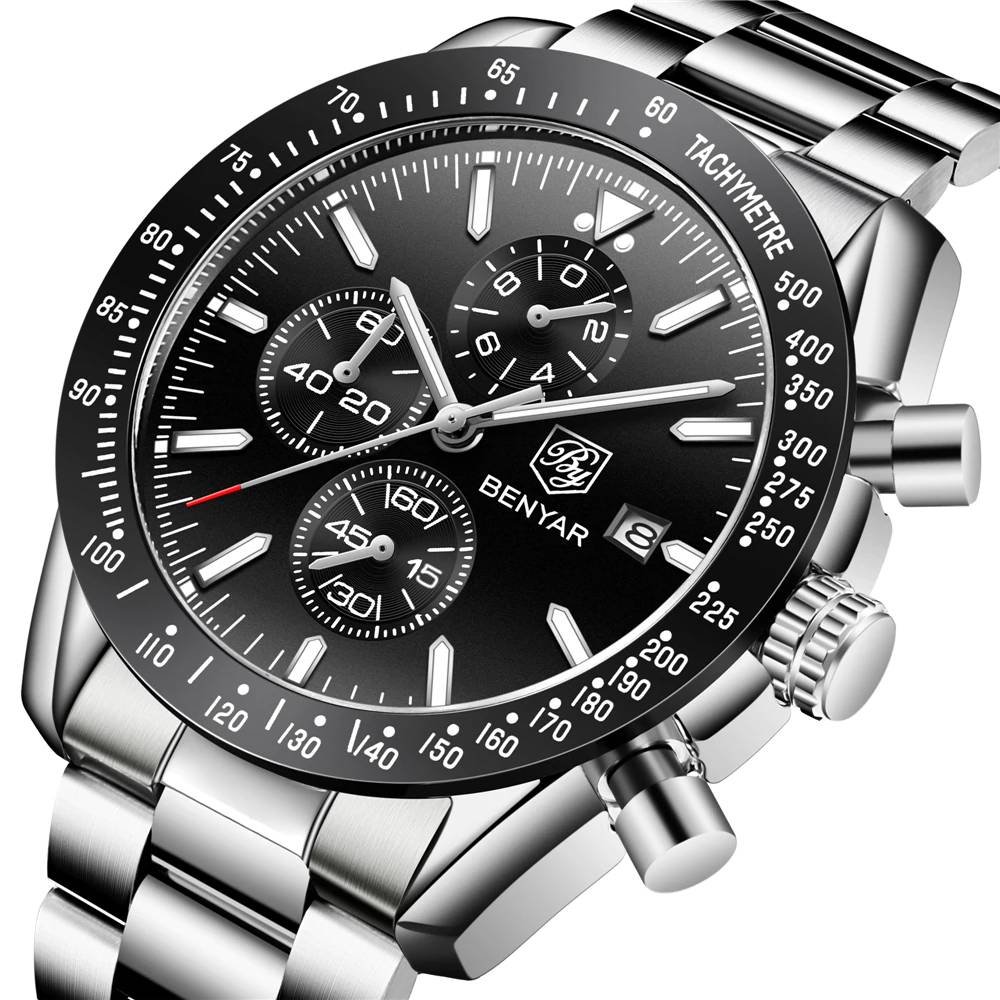 BENYAR Business Style Chronograph Watch Benyar Men's Wrist Watches