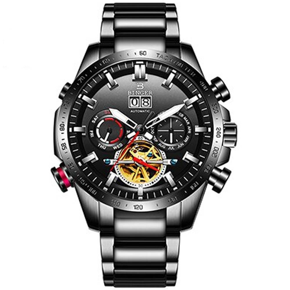 BINGER Swiss Automatic Mechanical Luminous Watch Men's Wrist Watches