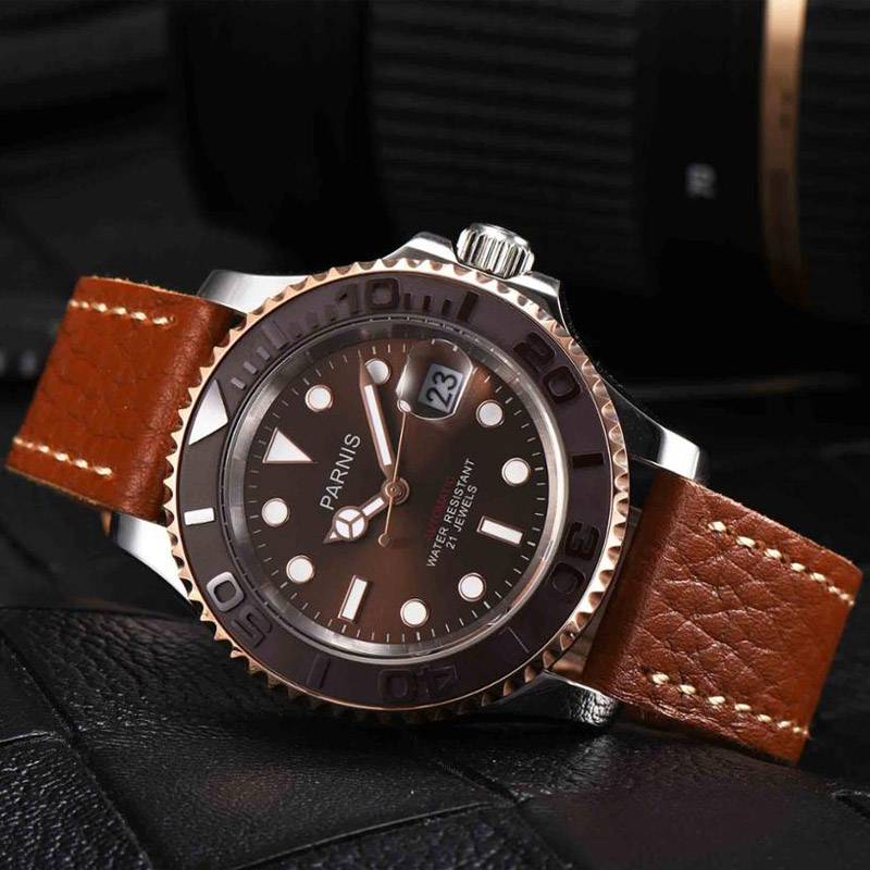 PARNIS Luminous Automatic Mechanical Watch Men's Wrist Watches Parnis