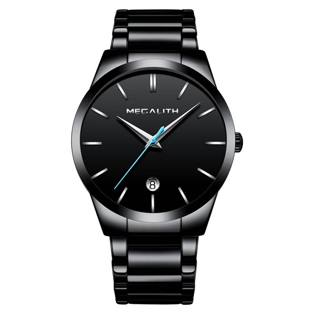 Casual Analogue Business Stainless Steel Watch Megalith Men's Wrist Watches