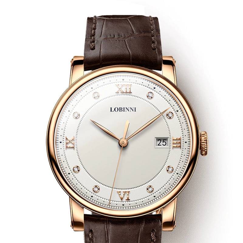 Luxury Sapphire Vintage Quartz Couple Watches Lobinni Men's Wrist Watches Women's Watches