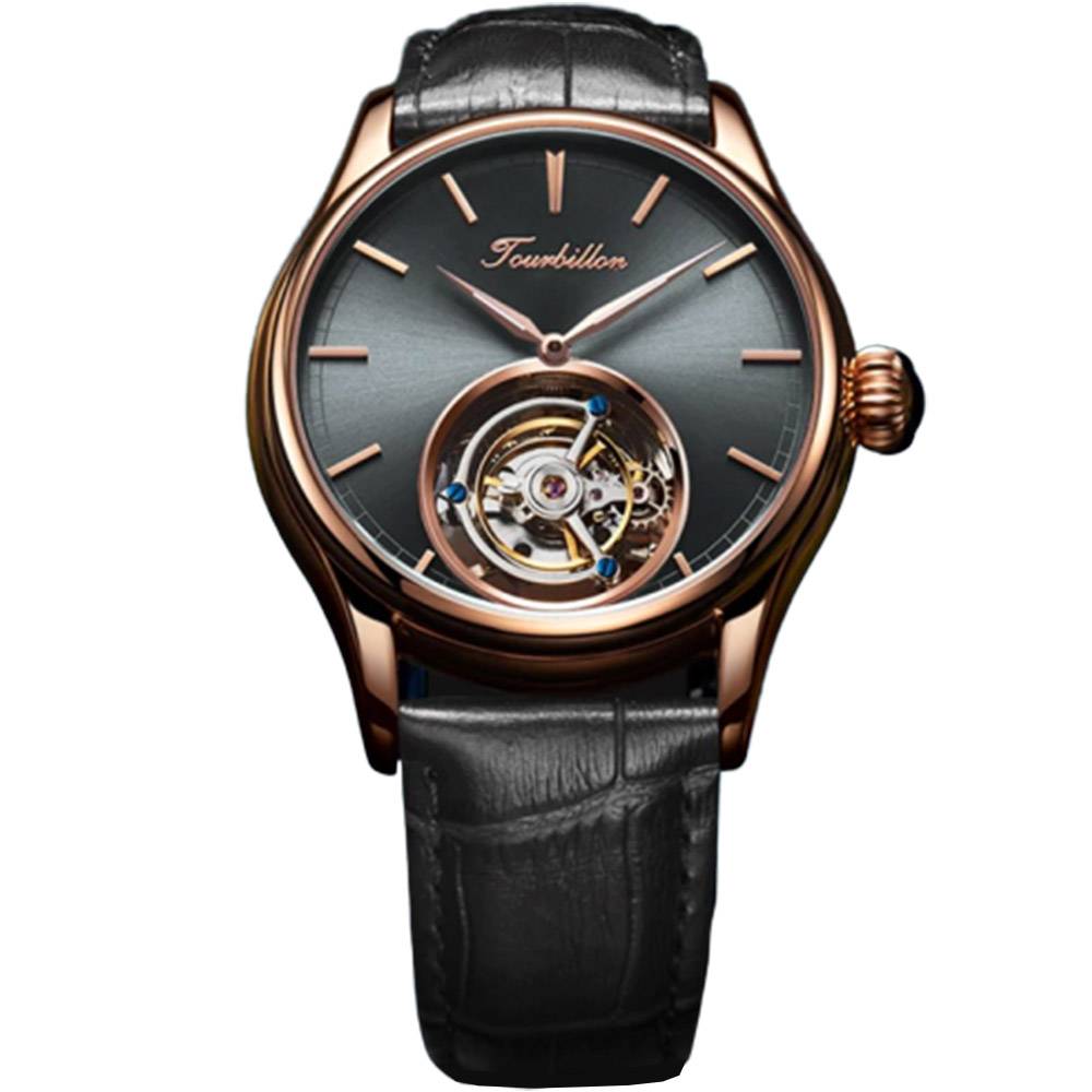 GUANQIN Tourbillon Skeleton Mechanical Sapphire Watch Guanqin Men's Wrist Watches