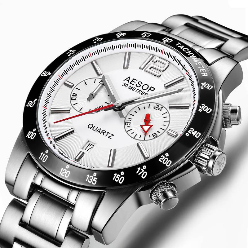 AESOP Men's Quartz Stainless Steel Watch Men's Wrist Watches