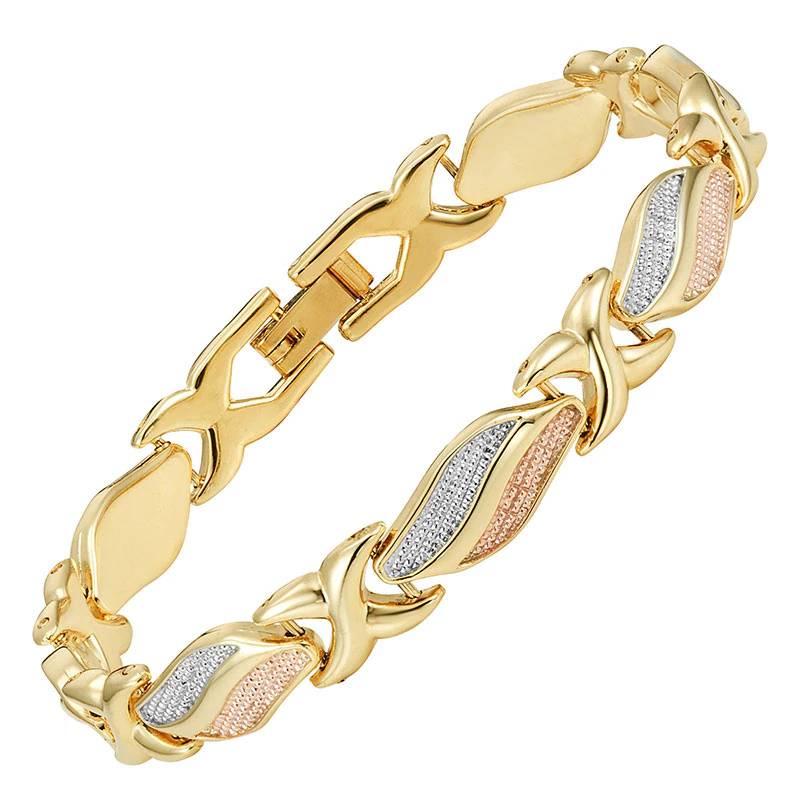 Women's Magnetic Therapy 3-Tone Color Bracelets Magnetic Therapeutic Bracelets