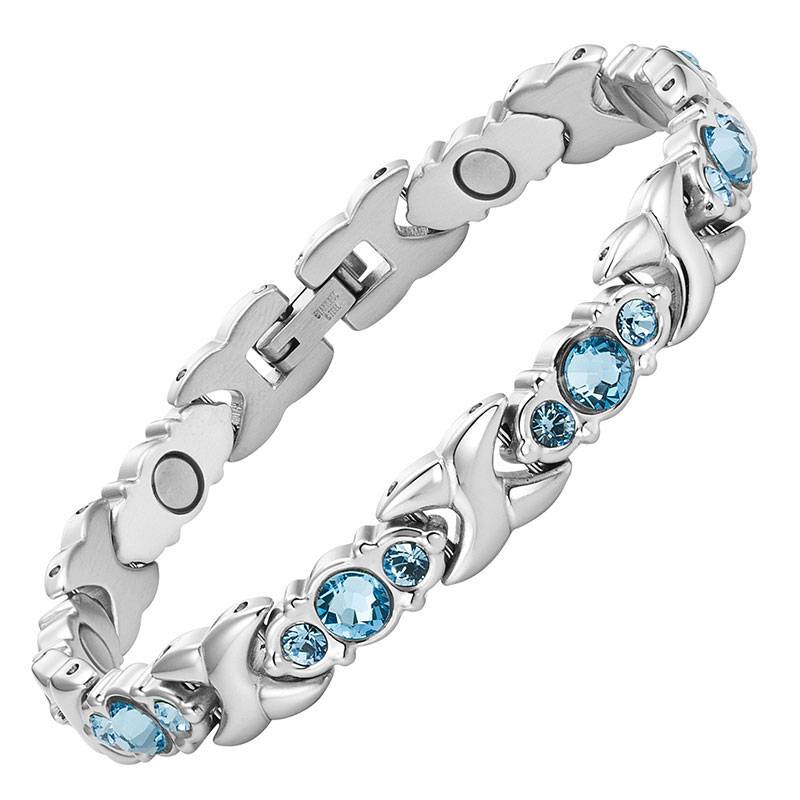 Women's Magnetic Therapy Bracelet With Crystals | Jewelry Addicts