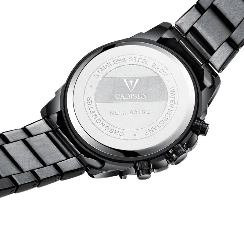 CADISEN Casual Stainless Steel Quartz Watch Cadisen Men's Wrist Watches Watches