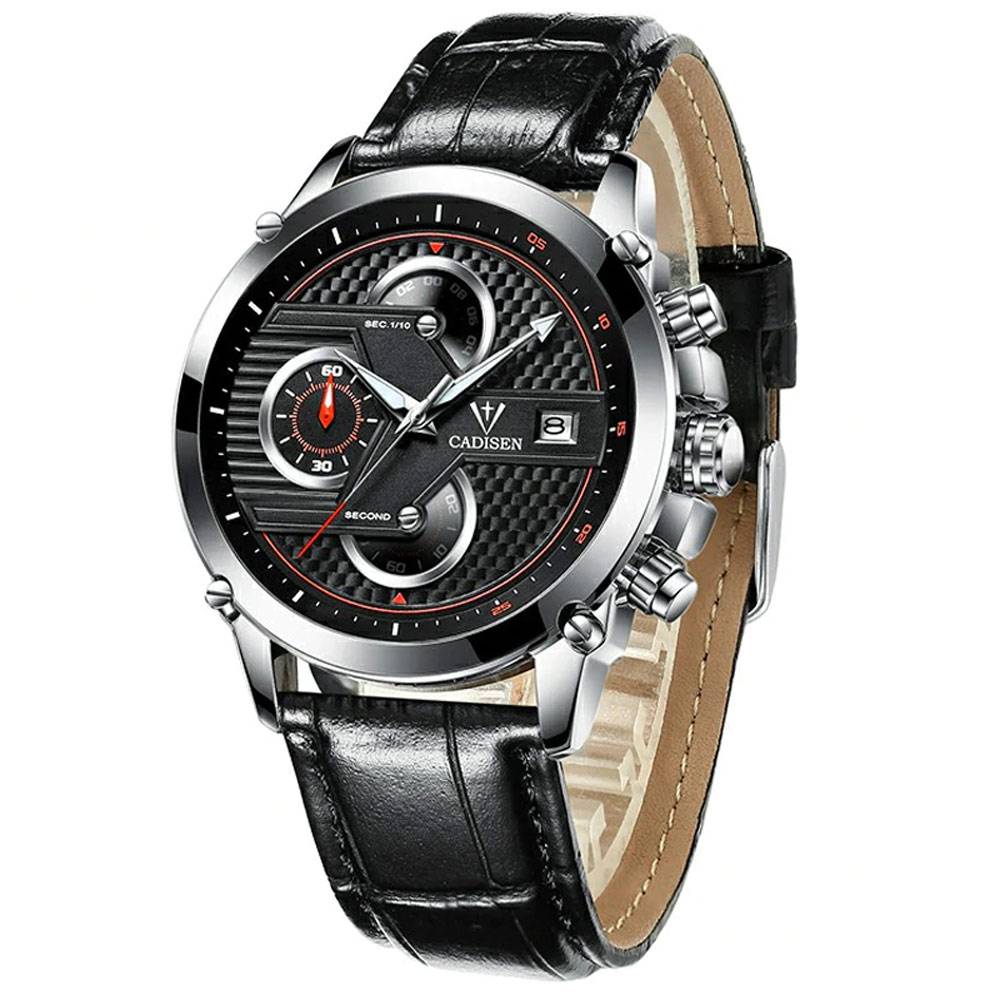 CADISEN Casual Stainless Steel Quartz Watch Cadisen Men's Wrist Watches Watches