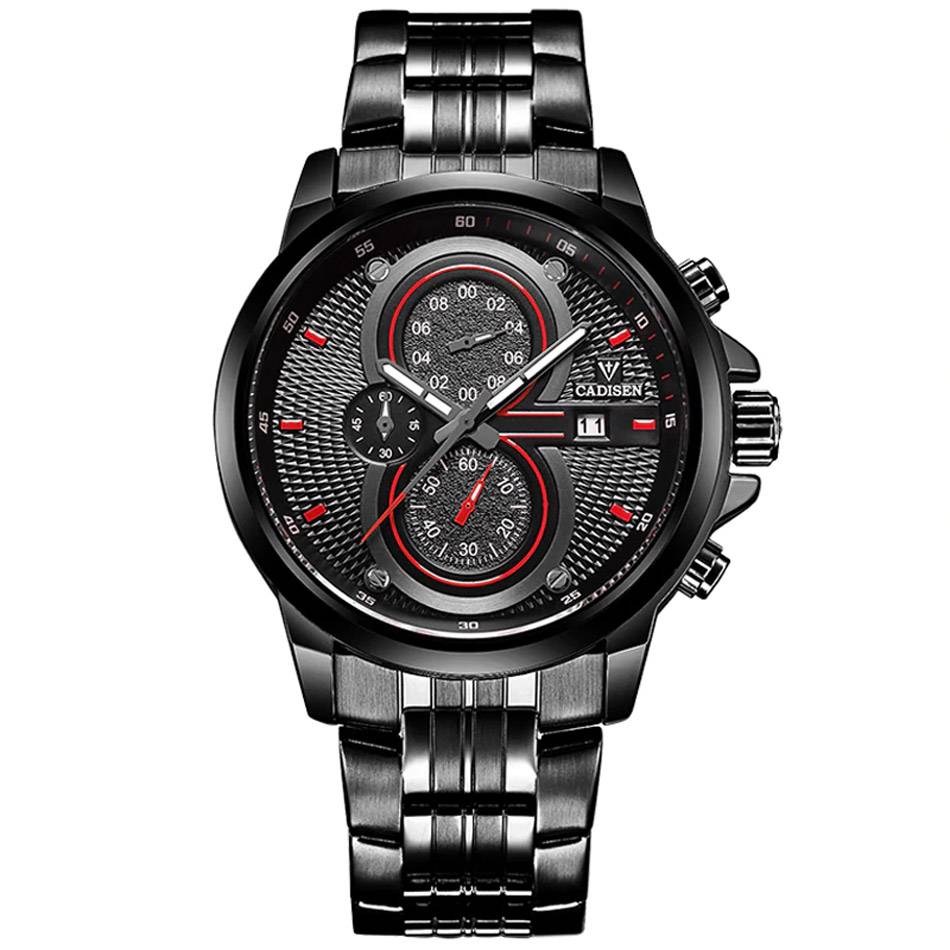 2020 CADISEN Quartz Stainless steel Military Watch Cadisen Men's Wrist Watches