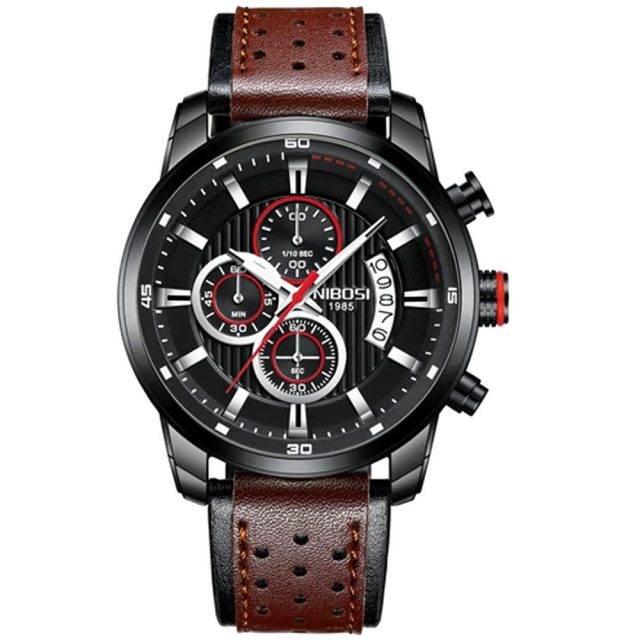 NIBOSI Sport Military Chronograph Quartz Watch | Jewelry Addicts