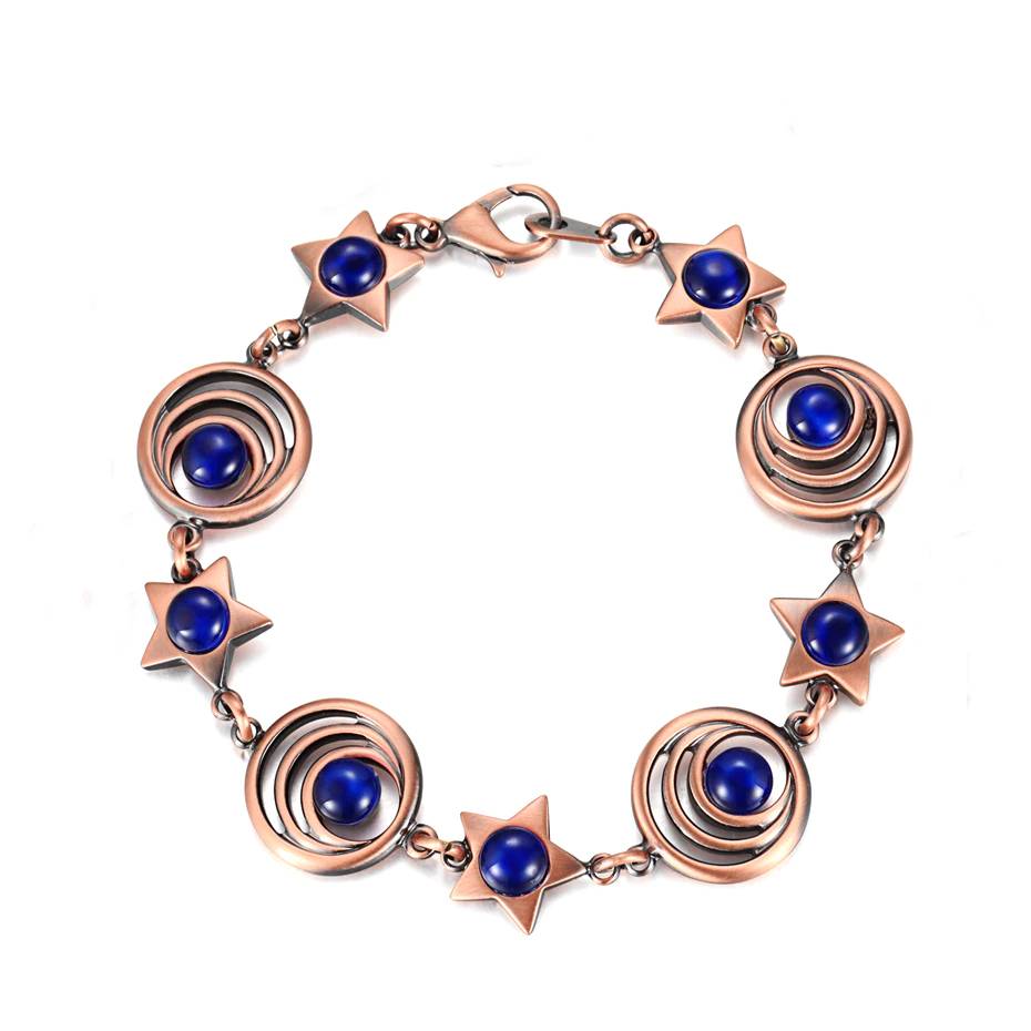 Womens Copper Magnetic Bracelet With Opals Magnetic Therapeutic Bracelets