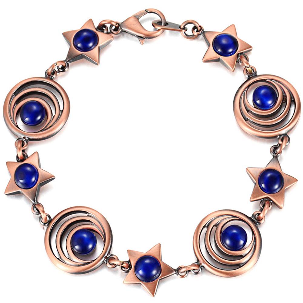 Womens Copper Magnetic Bracelet With Opals Magnetic Therapeutic Bracelets