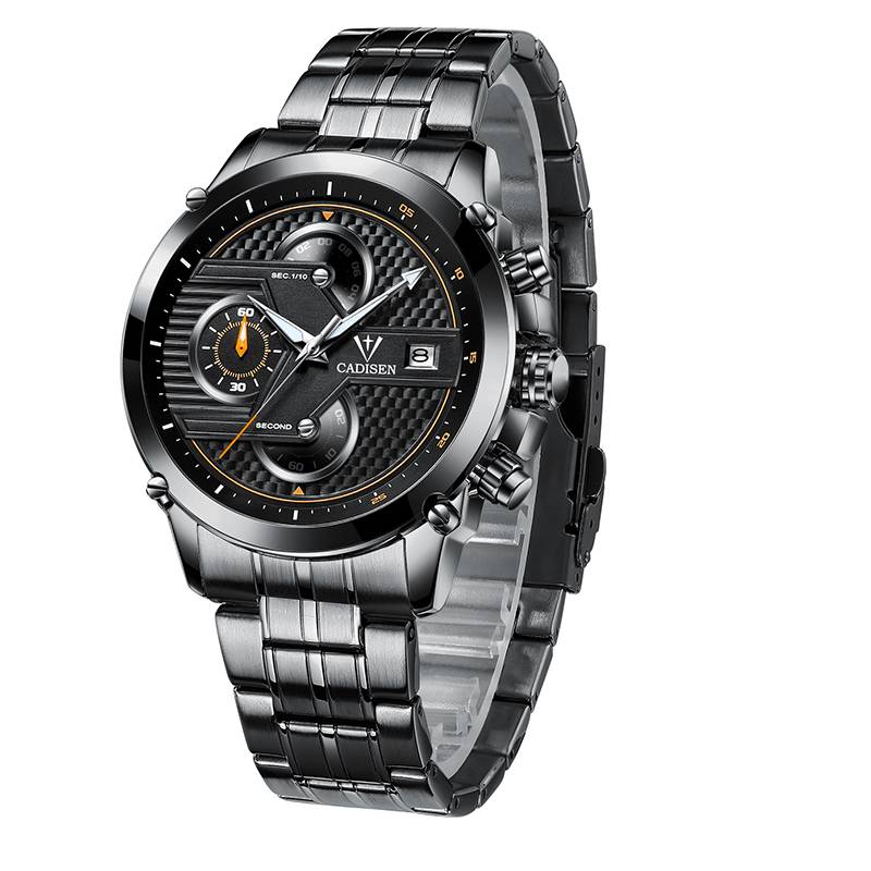 CADISEN Casual Stainless Steel Quartz Watch Cadisen Men's Wrist Watches Watches