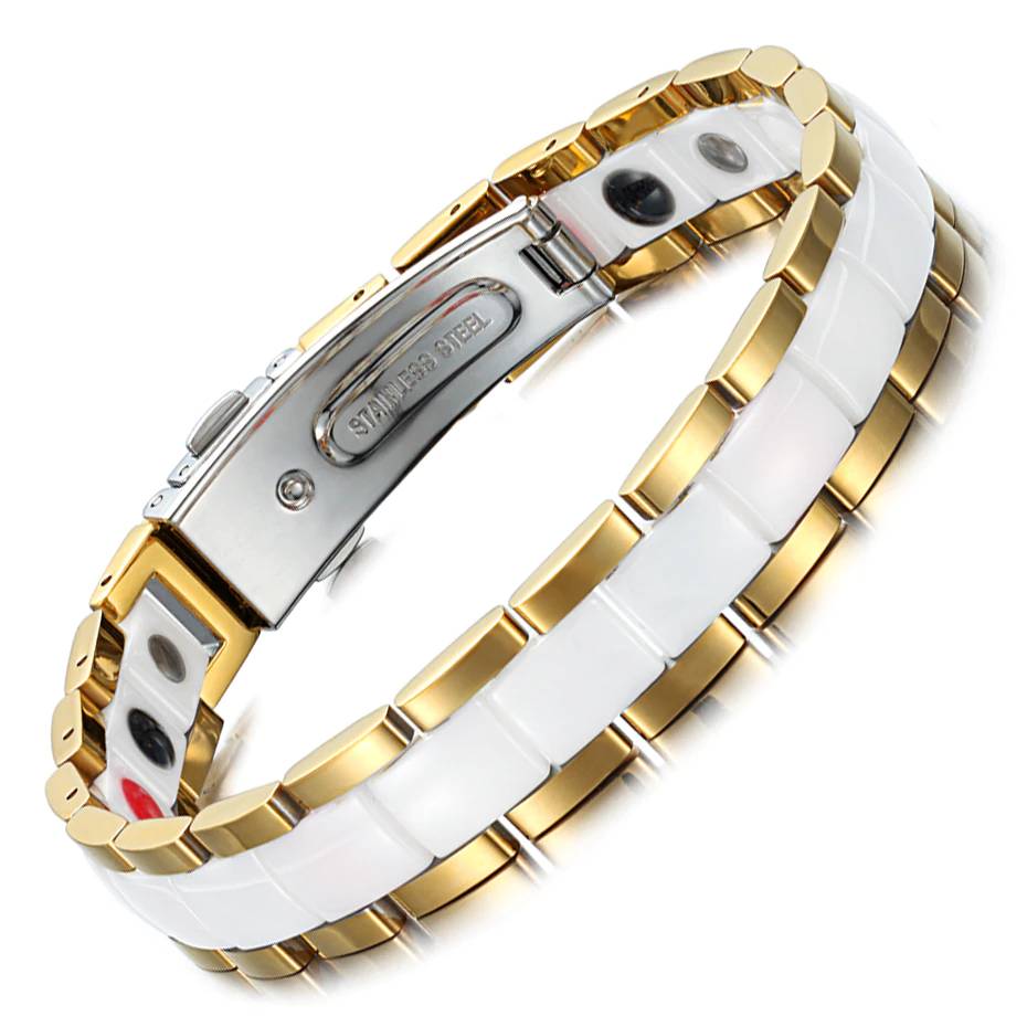 Elegant Ceramic Magnetic Therapy Germanium Bracelets Magnetic Therapeutic Bracelets