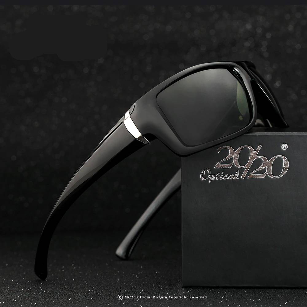2020 Classic Black Square Polarized Sunglasses Men's Sunglasses